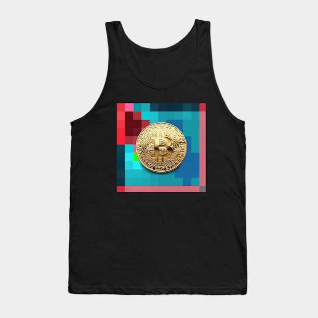 Bitcoin Cryptocurrency Digital Assets Tank Top by PlanetMonkey